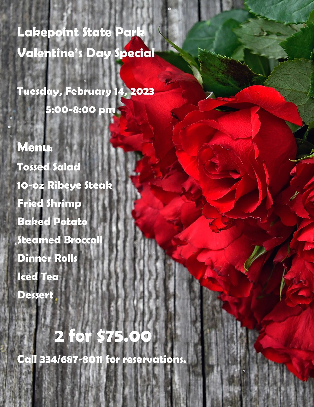 Valentine's Day Dinner Special Alapark